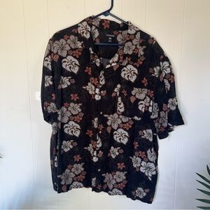 George Black and Red Floral Shirt
